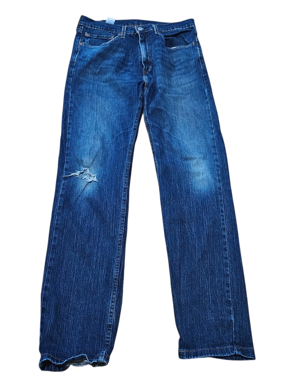 Levi's Men’s Distressed Dark Blue Relaxed Jeans